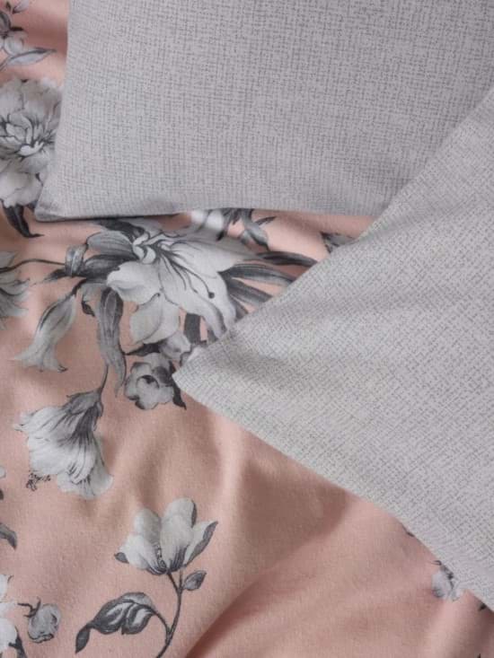 Cotton Box Flanel Nevresim Takımı Çift Kişilik Petit Pudra resmi