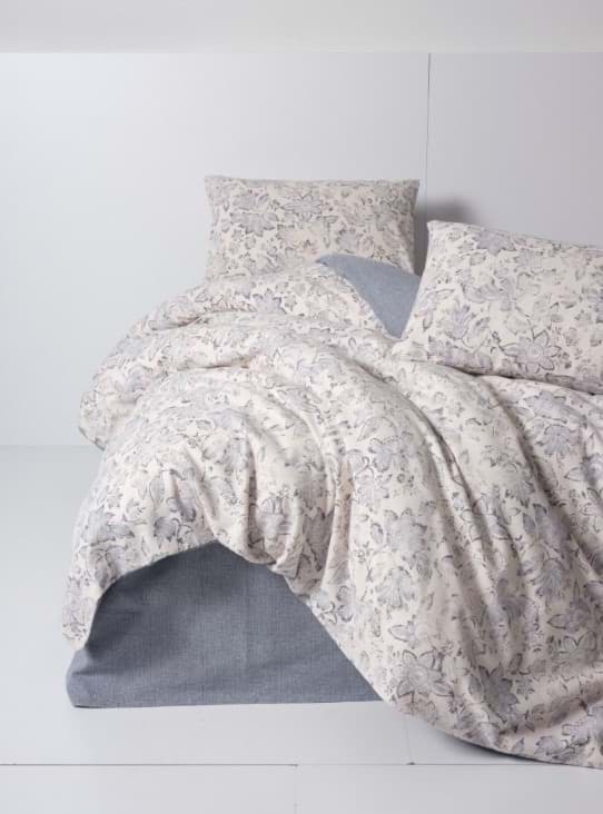 Cotton Box Flanel Nevresim Takımı Çift Kişilik Ruby Antrasit resmi