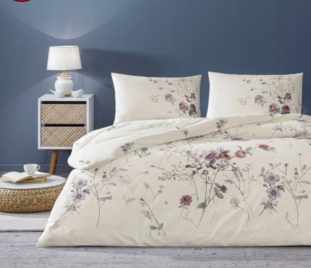 Taç Çift Kişilik Ranforce Nevresim Takımı Kiara Ekru resmi