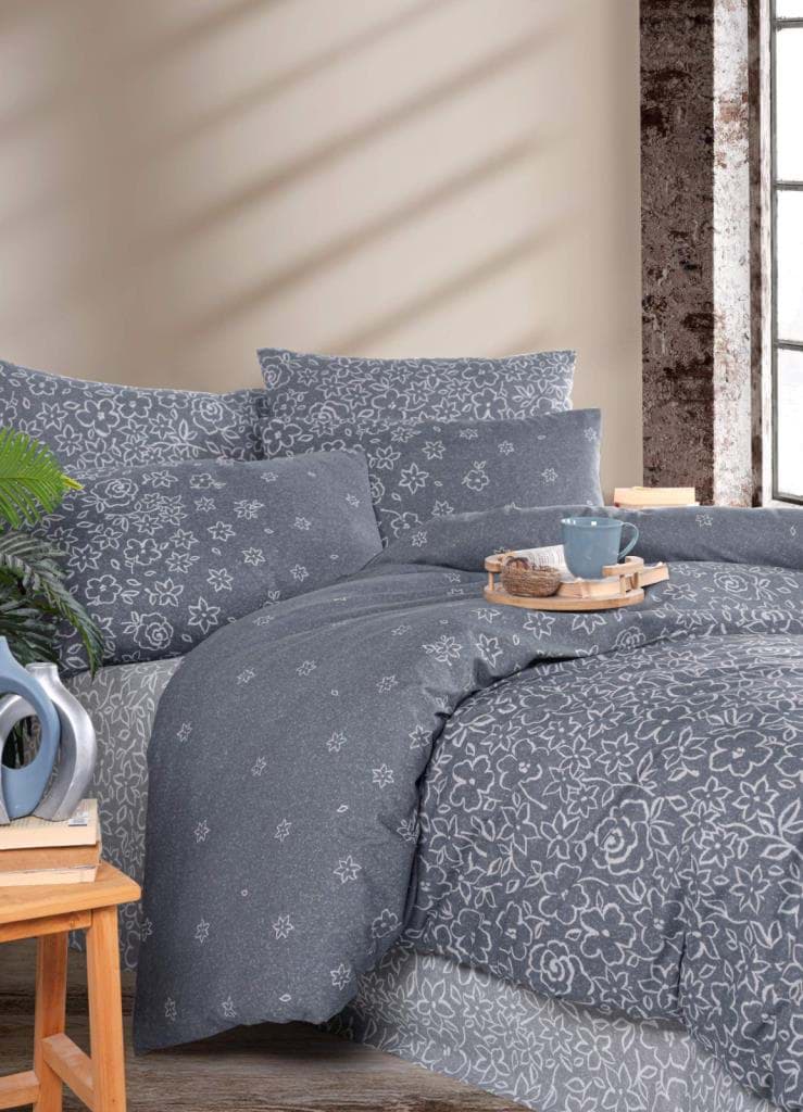 Picture of Nevresim Dünyası Ranforce Çift Kişilik Nevresim Takımı Narin Gri