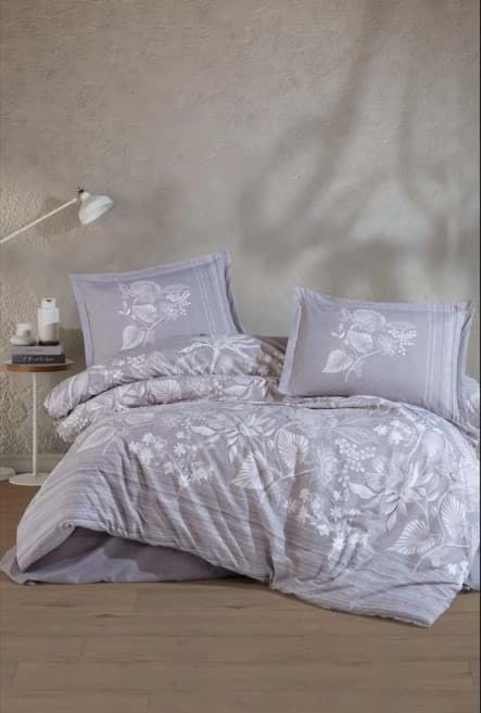 Clasy Ranforce Nevresim Takımı Çift Kişilik Nera V1 Lila 8681727310850 resmi