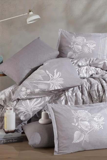 Clasy Ranforce Nevresim Takımı Çift Kişilik Nera V1 Lila 8681727310850 resmi