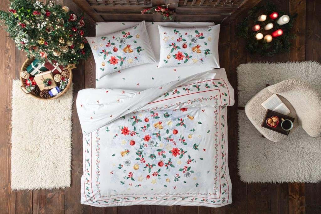 Taç Glow Parlayan Çift Kişilik Nevresim Takımı Charm Kırmızı resmi