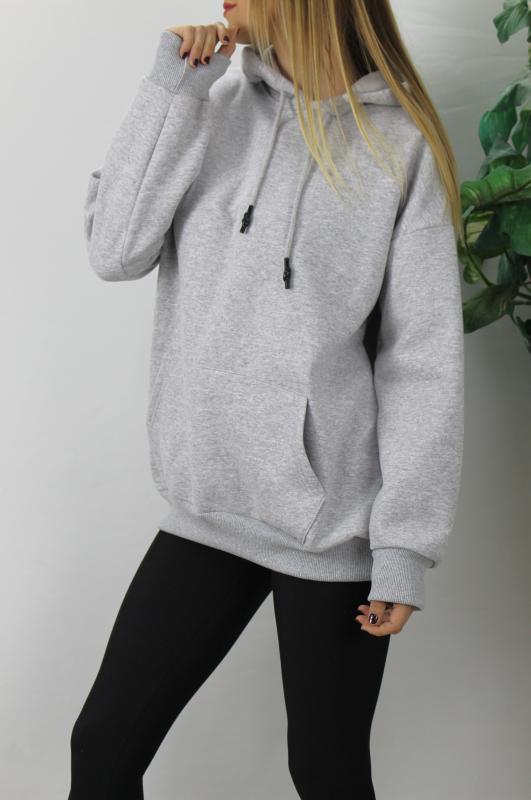 Picture of Üç İplik Kapşonlu Sweat Gri - 2410.2022