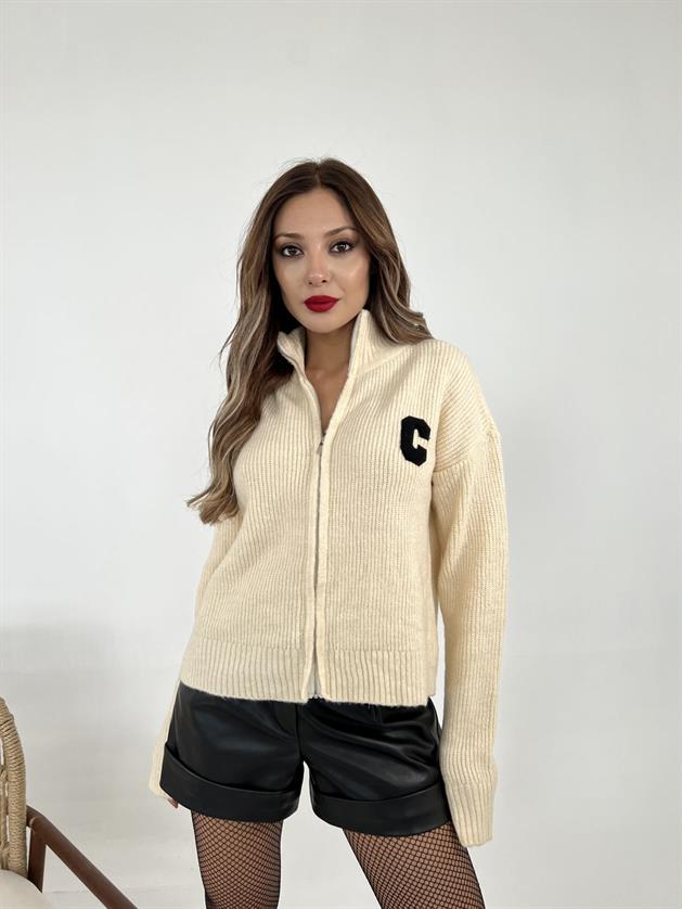 Picture of 3907 TRİKO ŞARDONLU ARMALI HIRKA-KREM