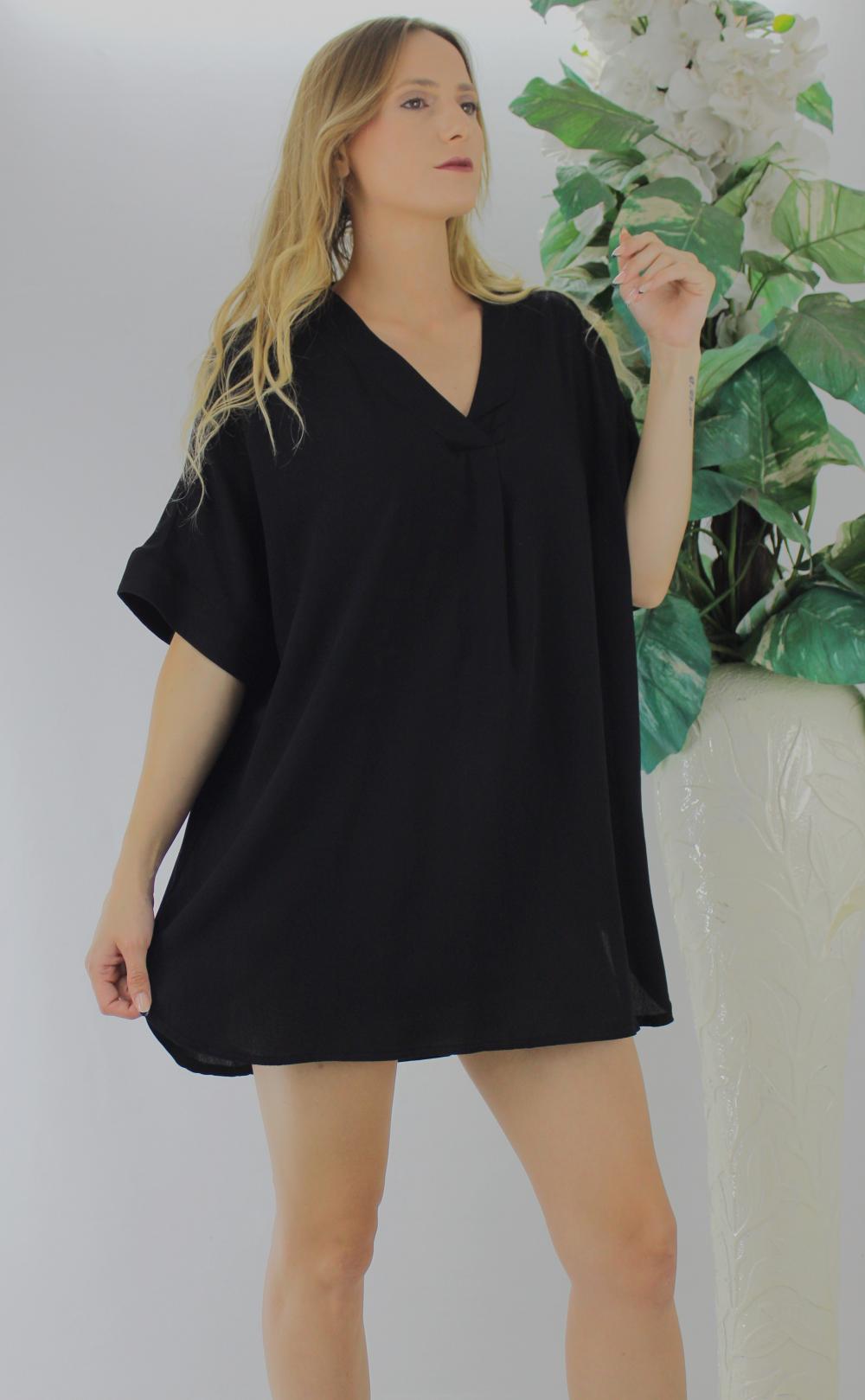 Picture of Dokuma V yaka Bluz Siyah - 1297.85