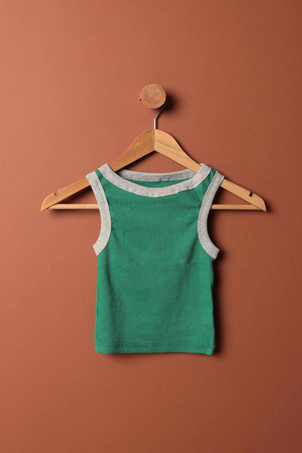 Picture of Kaşkorse Kumaş Halter Yaka Kadın Bluz-Yeşil