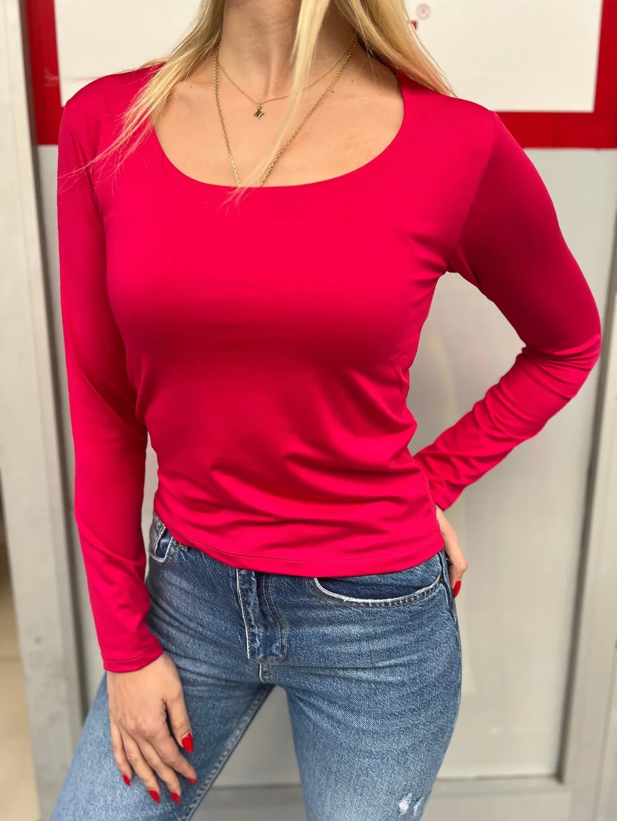 Picture of Micro Kare Yaka Body Fuşya - 211.504