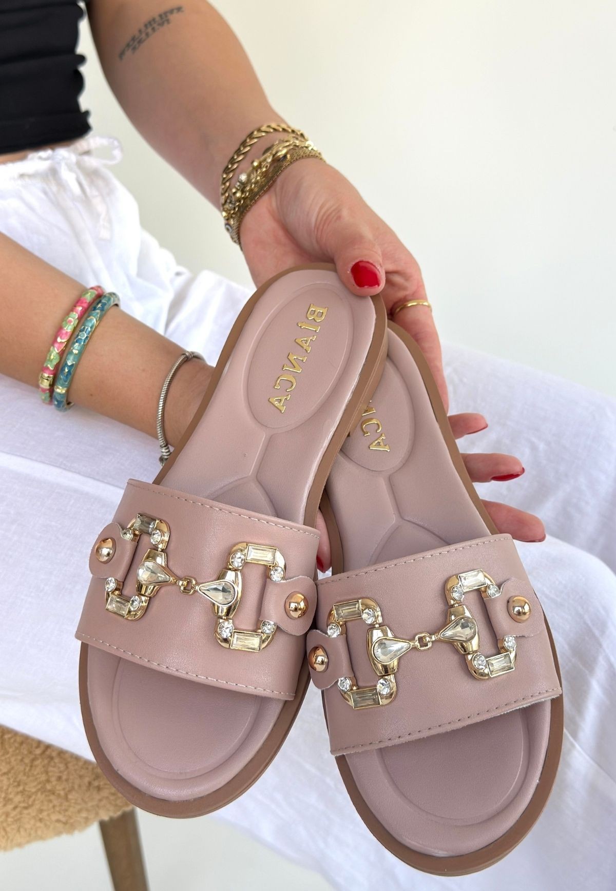 Picture of Toha Pudra Cilt Tokalı Terlik