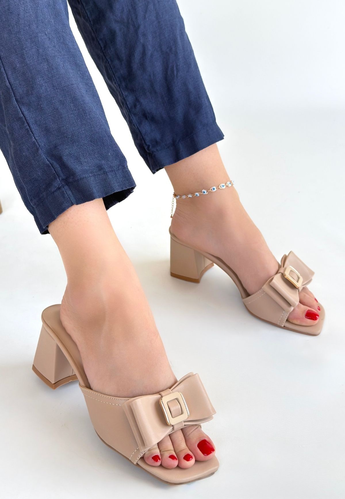 Picture of Pier Nude Cilt Topuklu Terlik