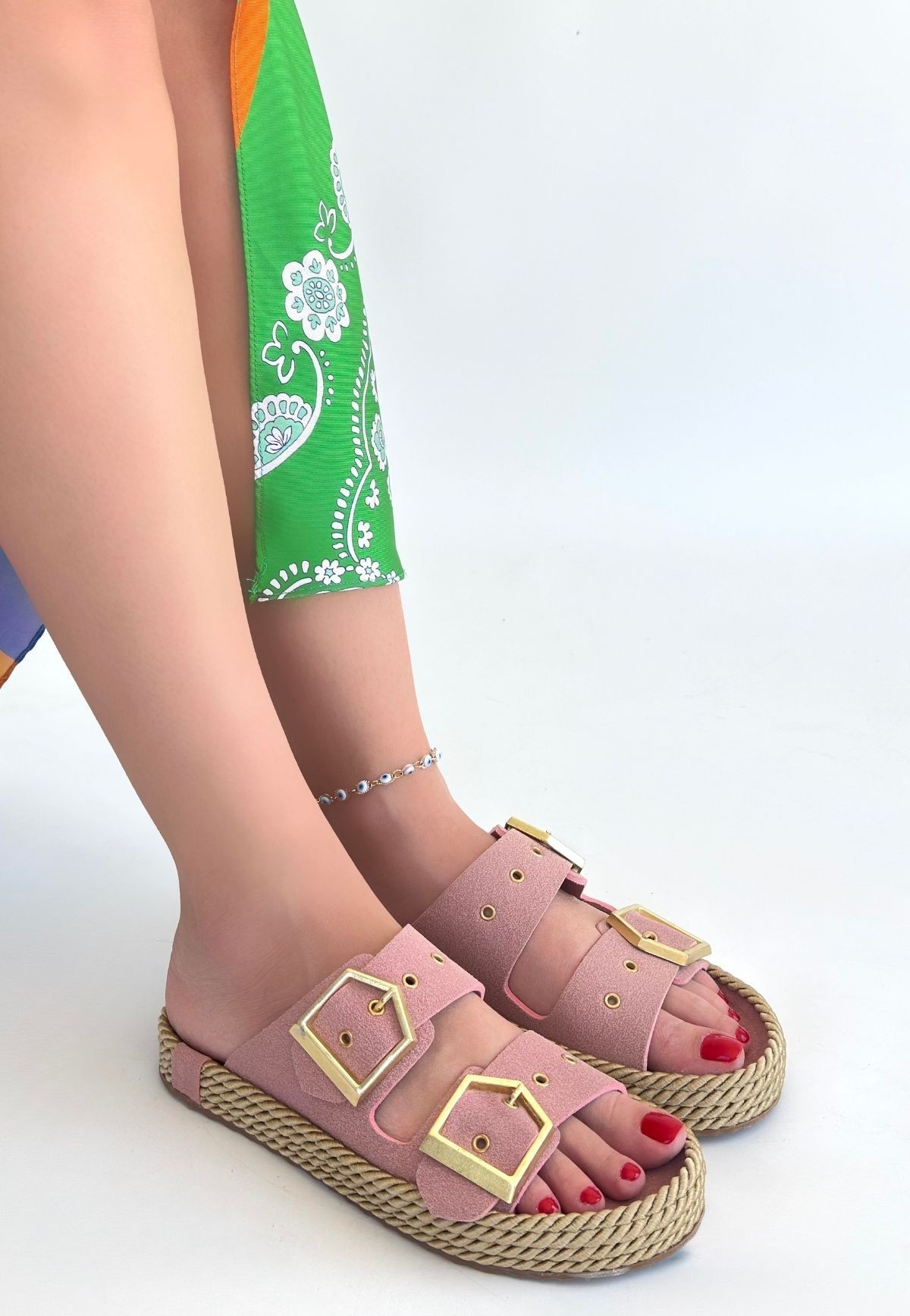 Picture of İces Pudra Nubuk Terlik