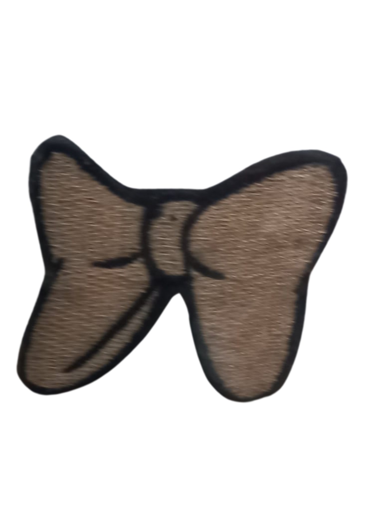 Aplike Ütü İle Yapışan Küçük Kelebek Kahverengi Arma 3x2 cm resmi