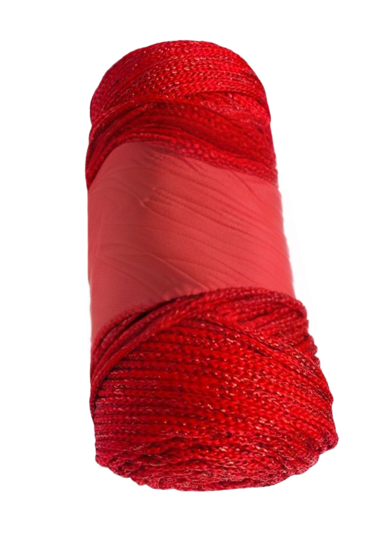 Makrome İpi 3mm Polyester Kırmızı Simli resmi