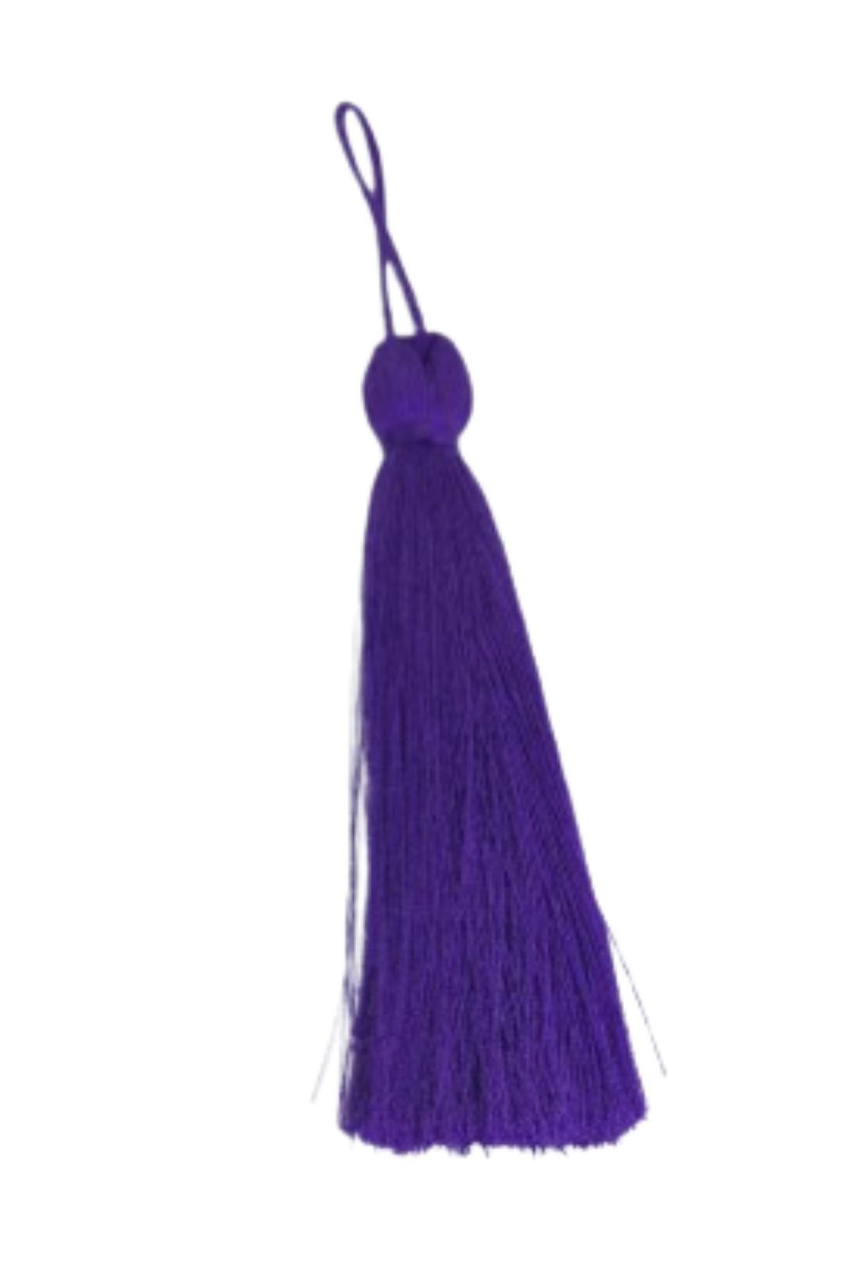 Püskül Tekli 5 cm 1 Adet Mor resmi