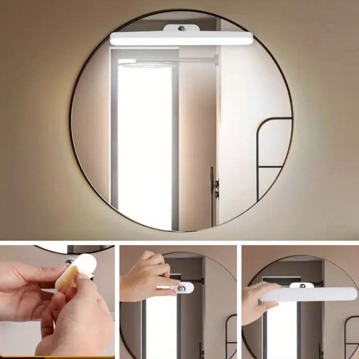 Turkish E Market® Dokunmatik USB İle Şarj Olabilen 27 cm Led Aydınlatma Makyaj Aynası Işığı resmi