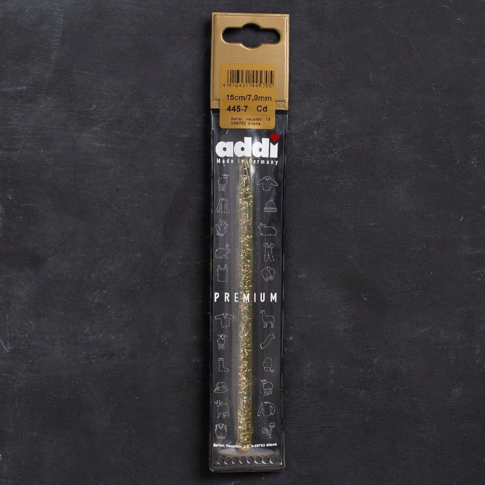 Addi Champagner 7mm 15cm Plastik Simli Yün Tığ - 4 resmi