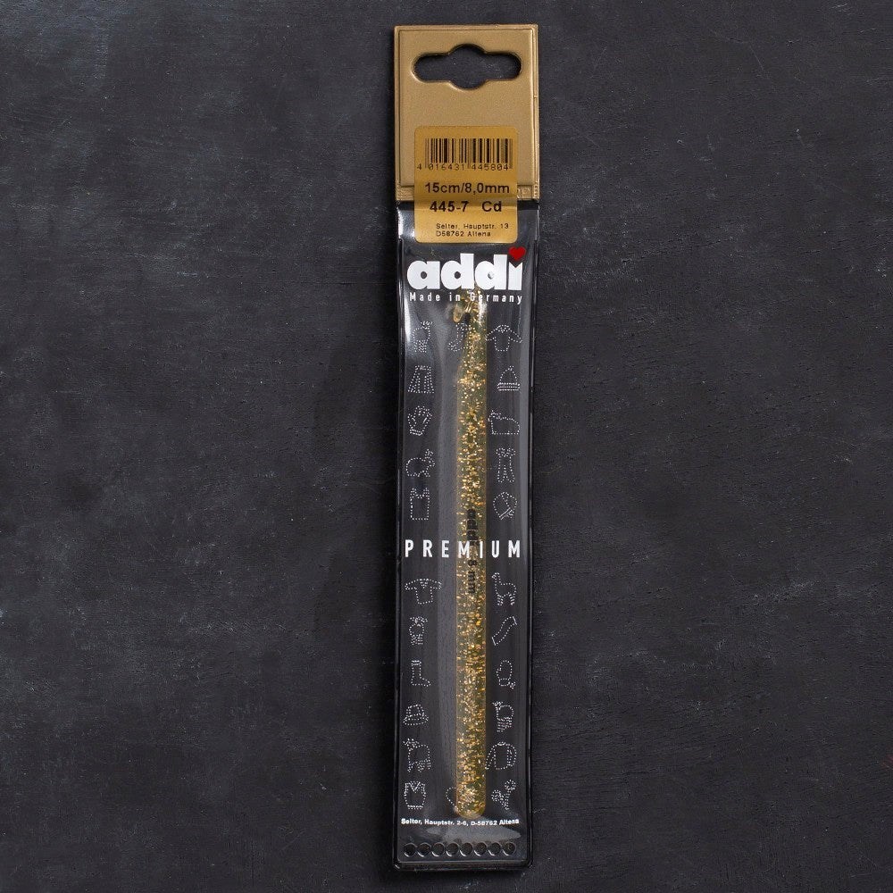 Addi Champagner 8mm 15cm Plastik Simli Yün Tığ - 4 resmi