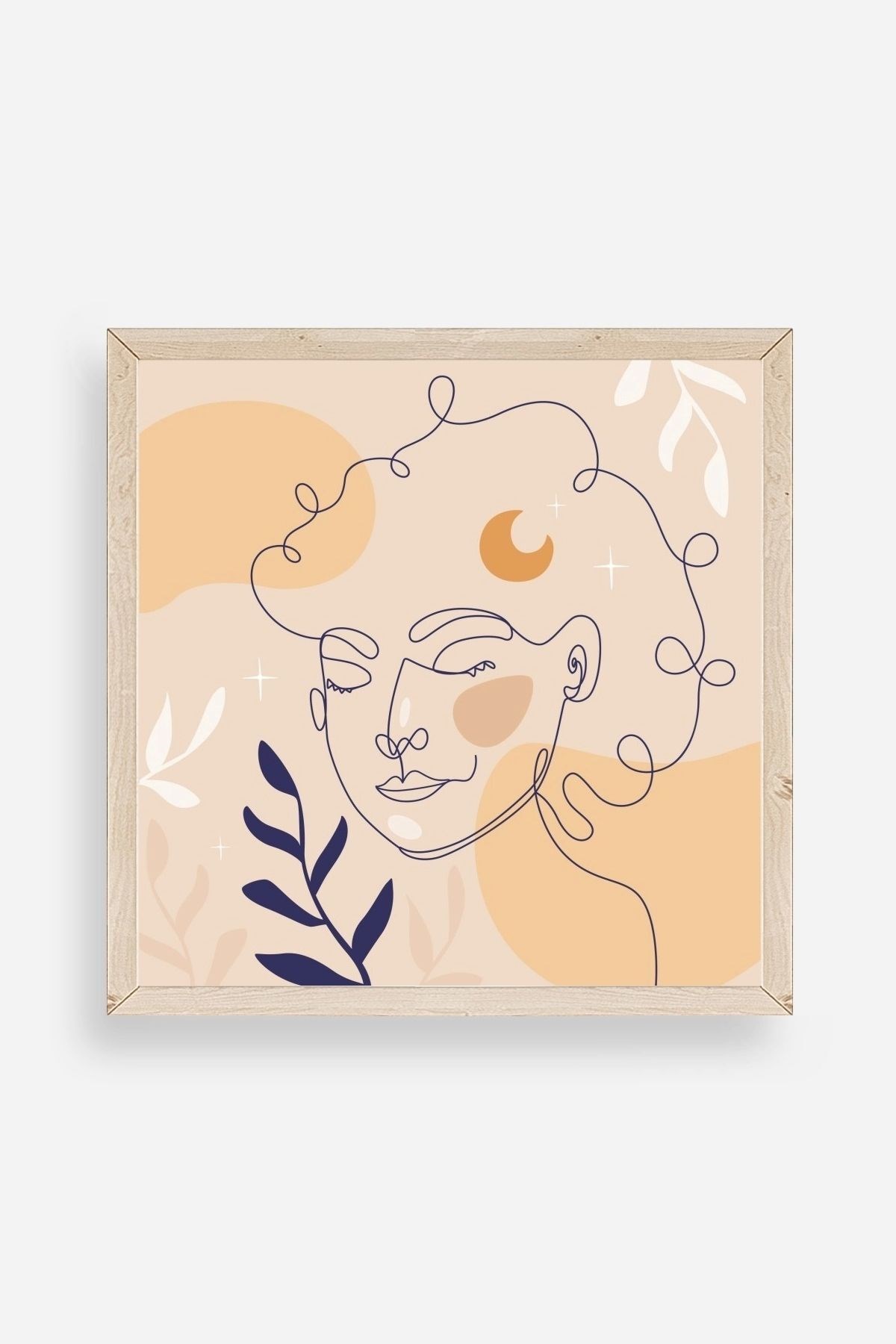 Kadın Ahşap Çerçeveli Tablo resmi