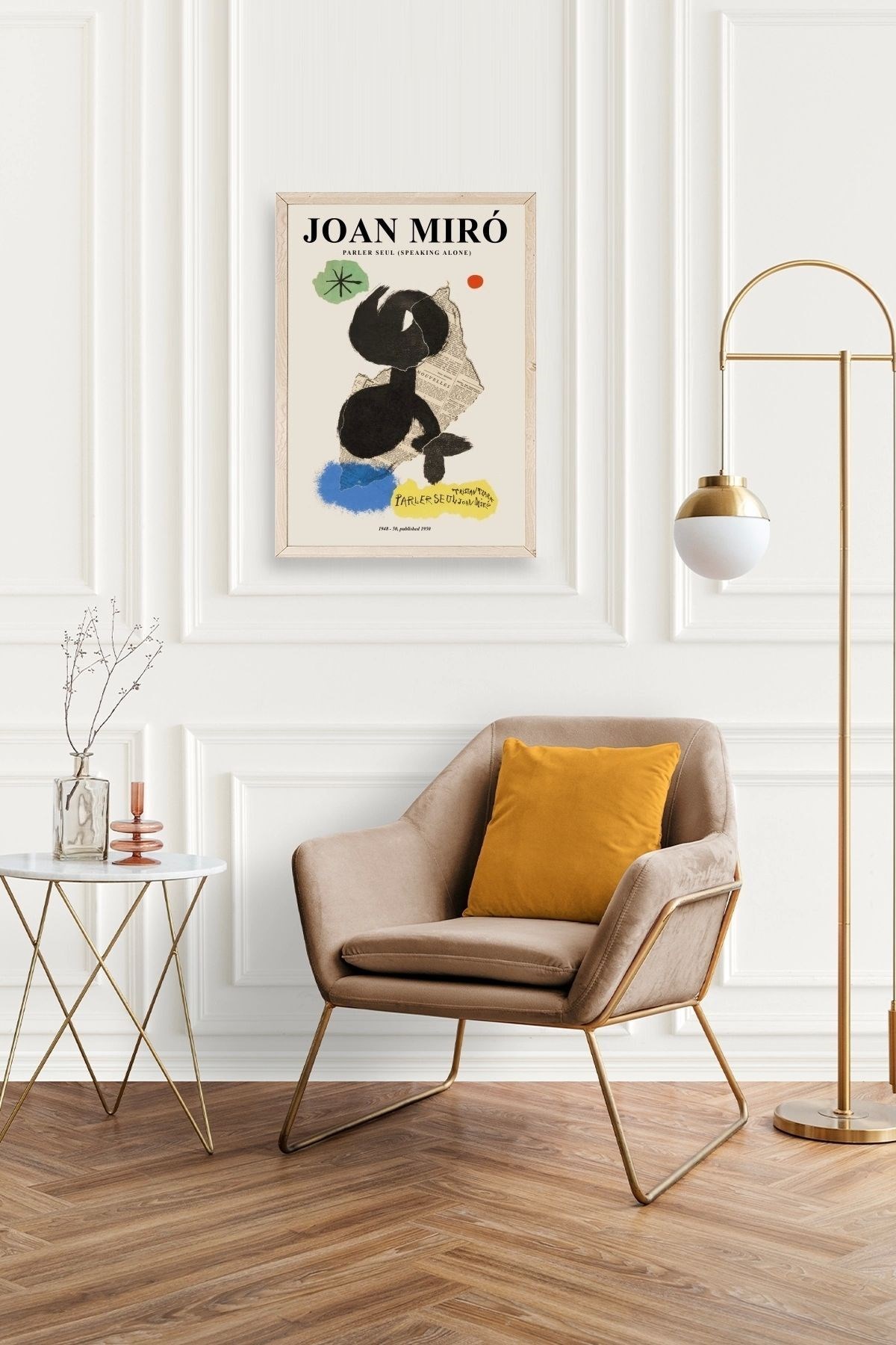 Joan Miro Ahşap Çerçeveli Tablo resmi