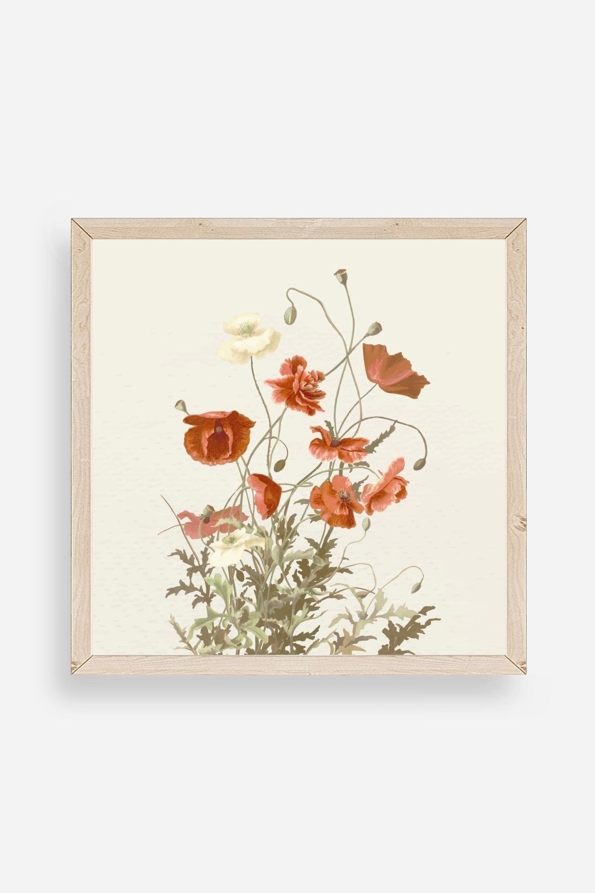 Çiçek Ahşap Çerçeveli Tablo resmi