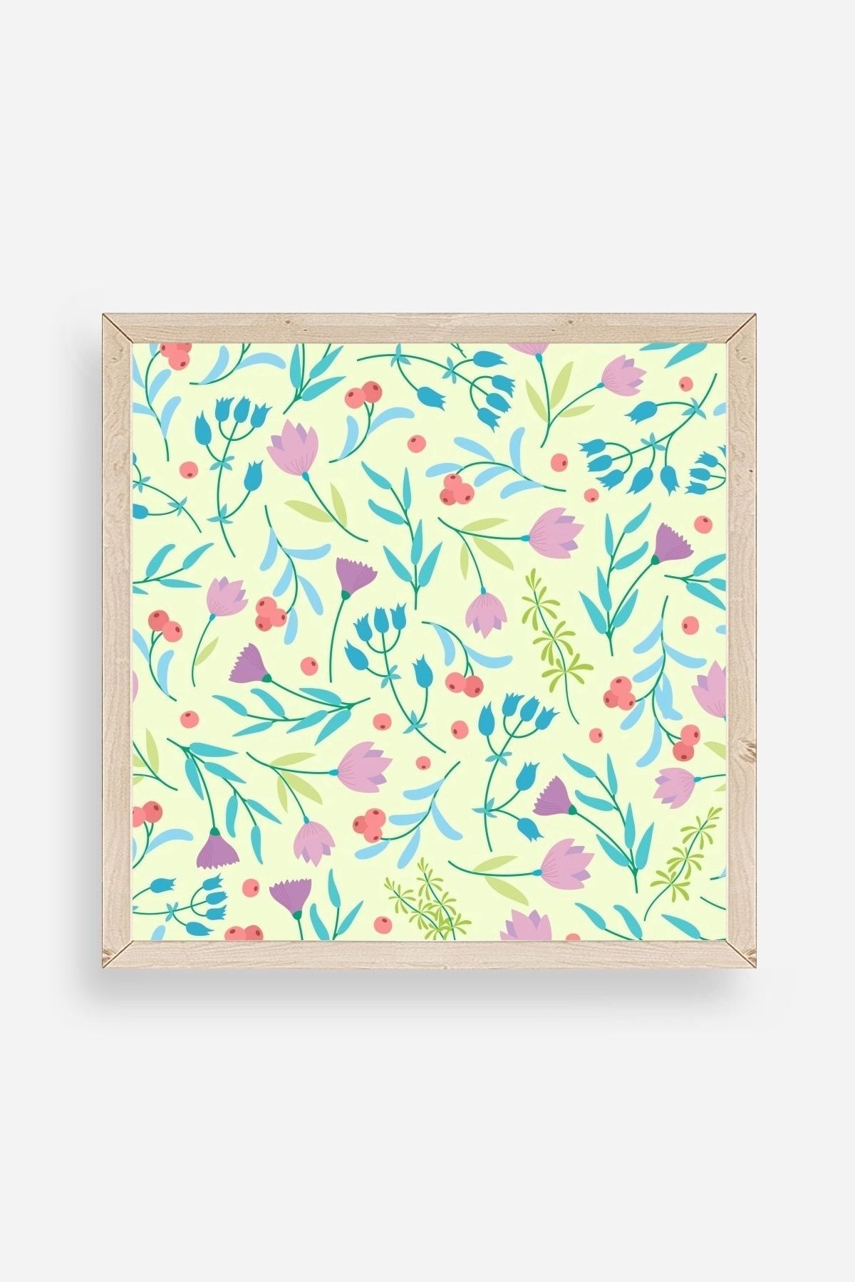 Çiçek Ahşap Çerçeveli Tablo resmi