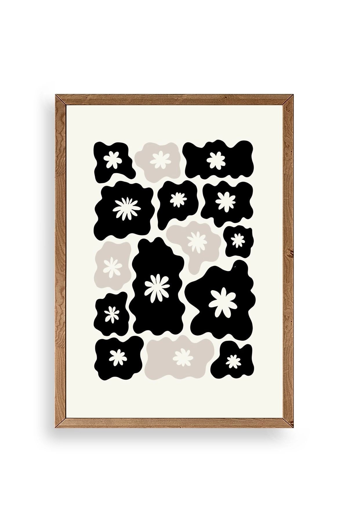 Çiçek Ahşap Çerçeveli Tablo resmi