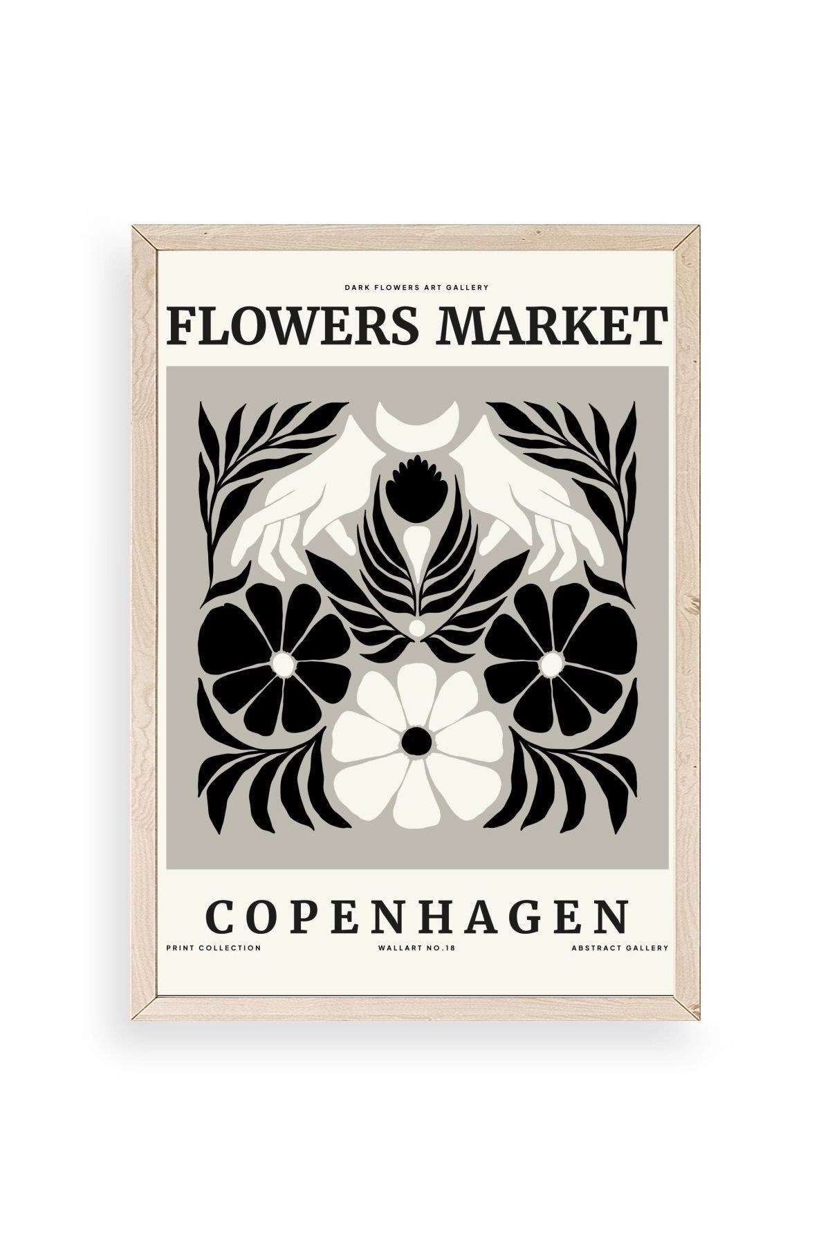 Çiçek Ahşap Çerçeveli Tablo resmi