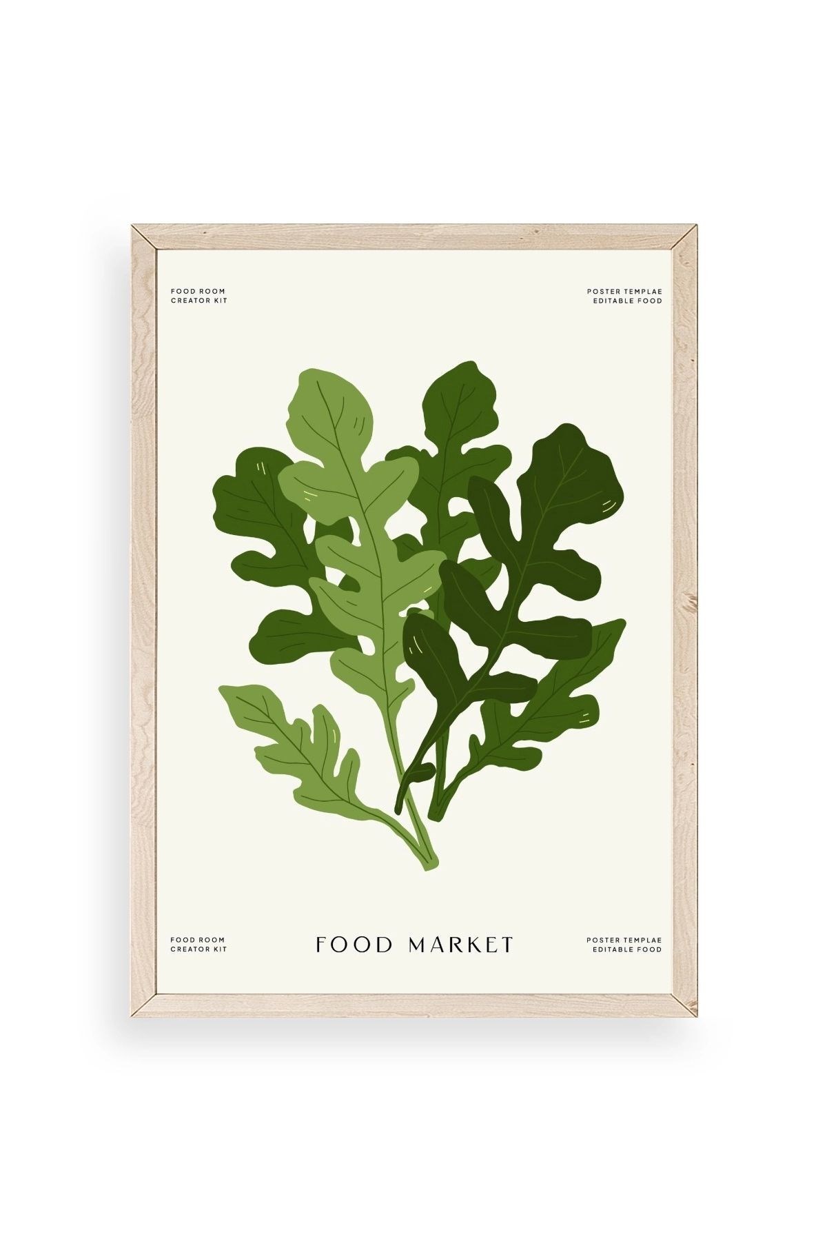 Yaprak Ahşap Çerçeveli Tablo resmi