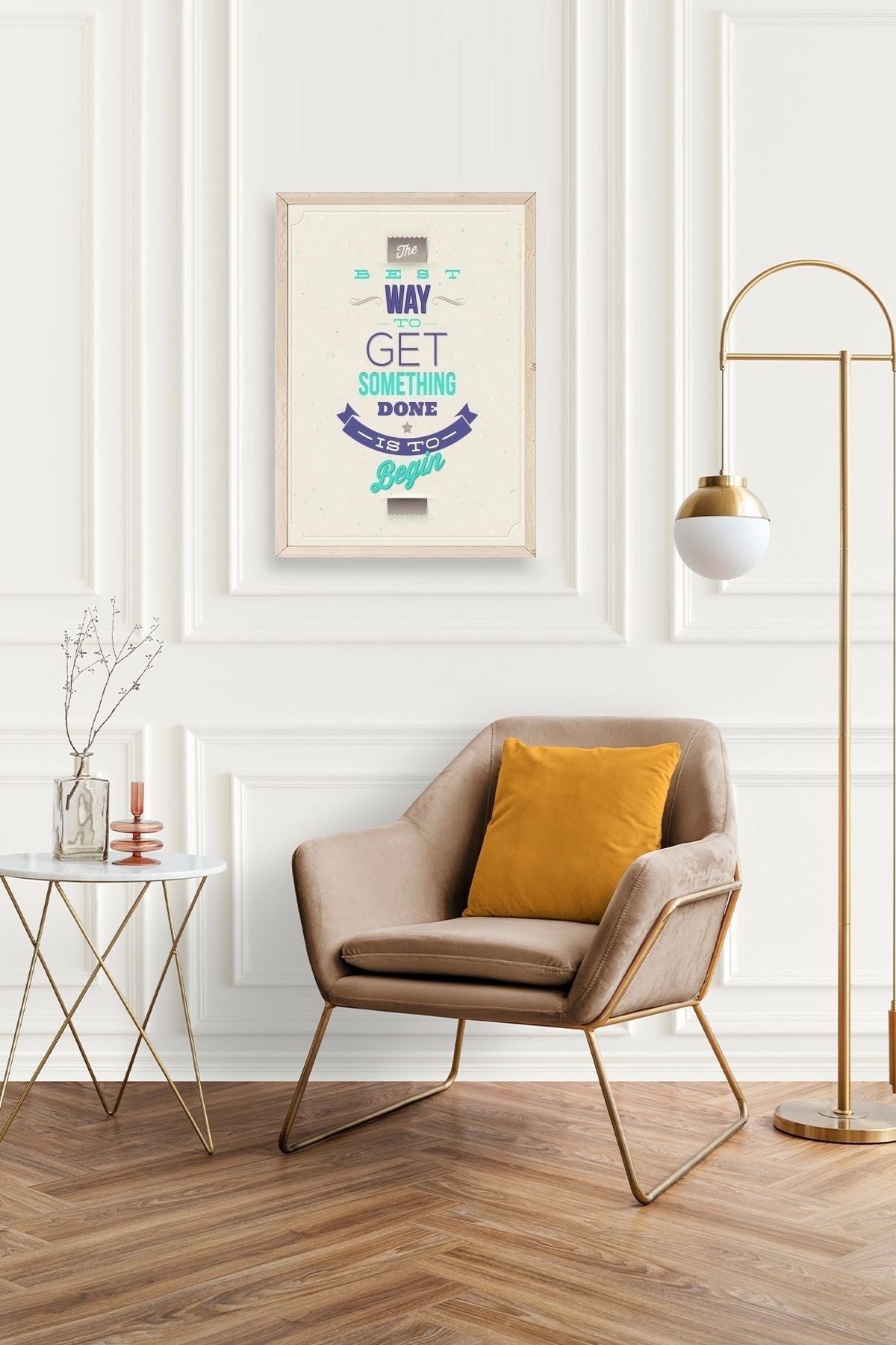 Motto Ahşap Çerçeveli Tablo resmi