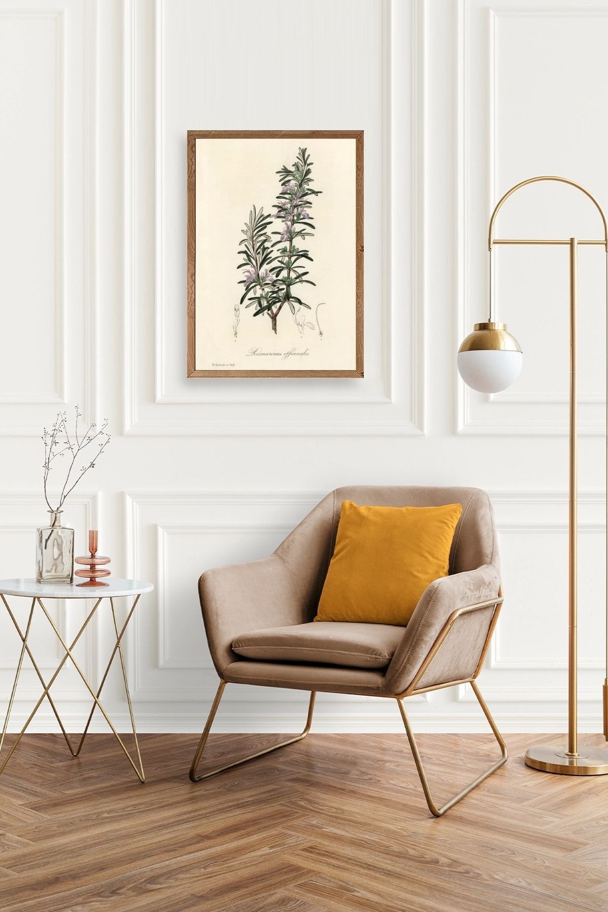 Yaprak Ahşap Çerçeveli Tablo resmi