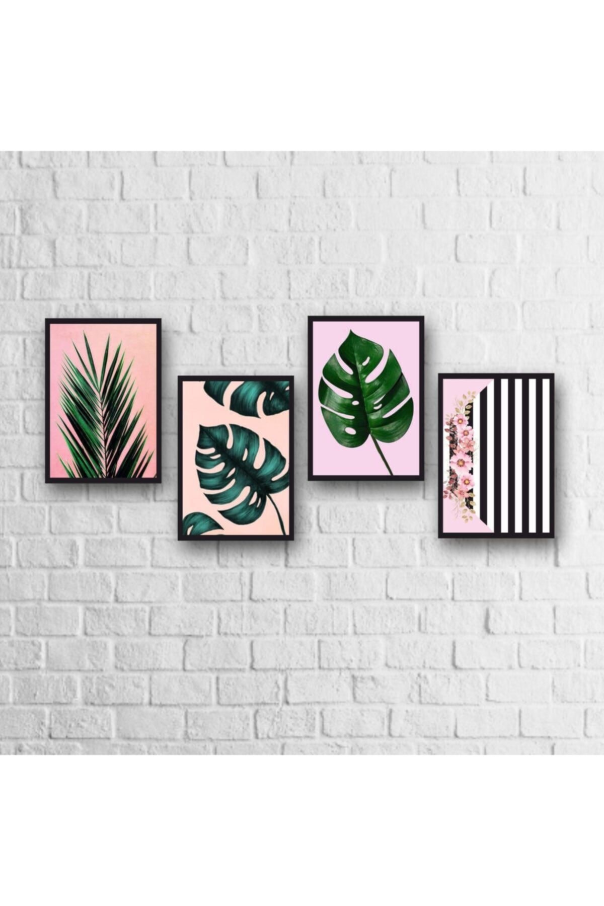 4 Parça Çerçeve Görünümlü Ahşap Tablo resmi