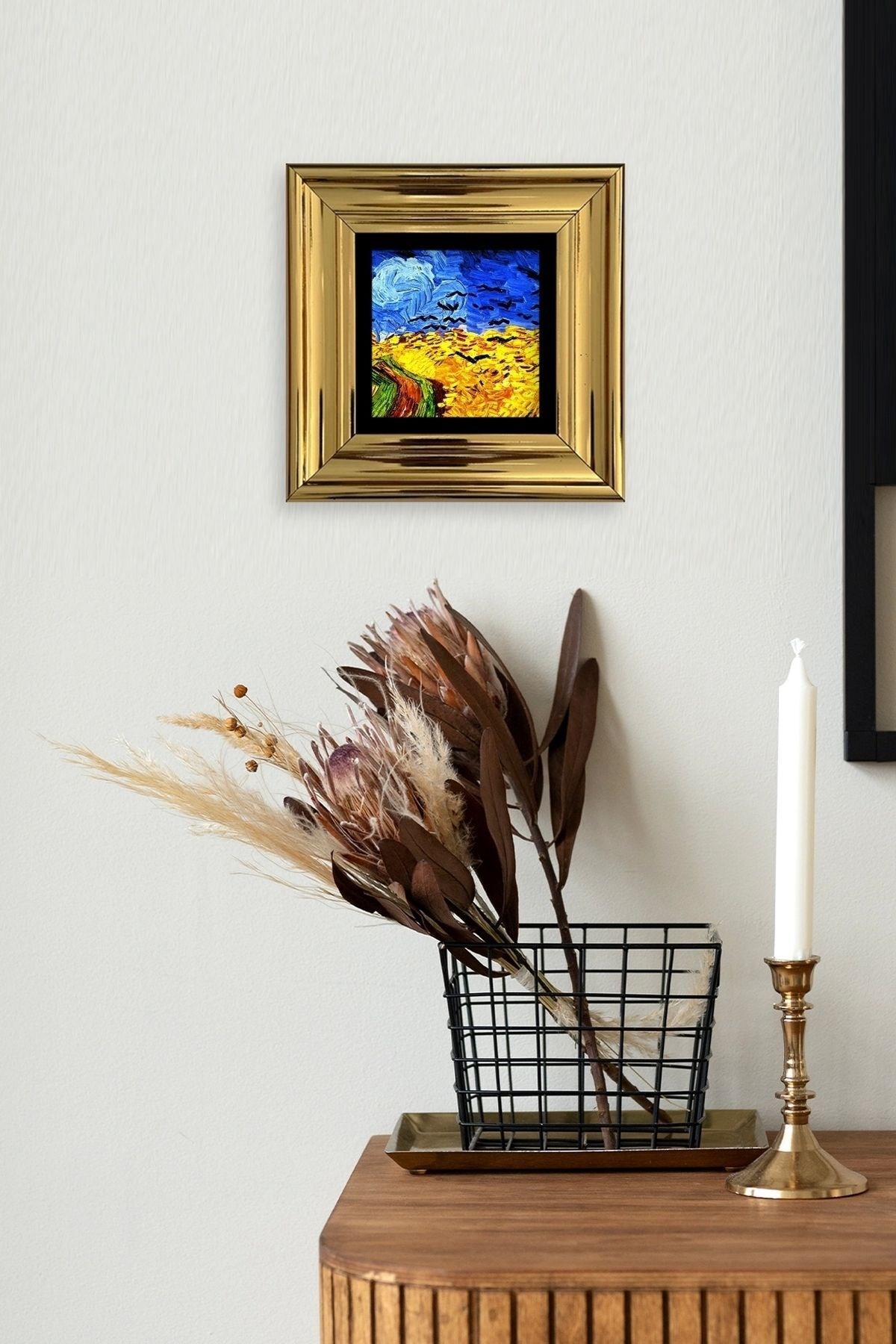 Van Gogh Çerçeveli Taş Tablo resmi