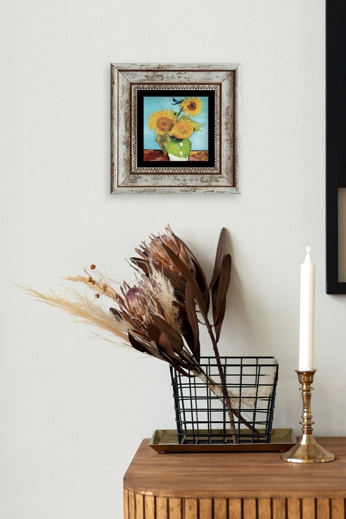 Van Gogh Çerçeveli Taş Tablo resmi