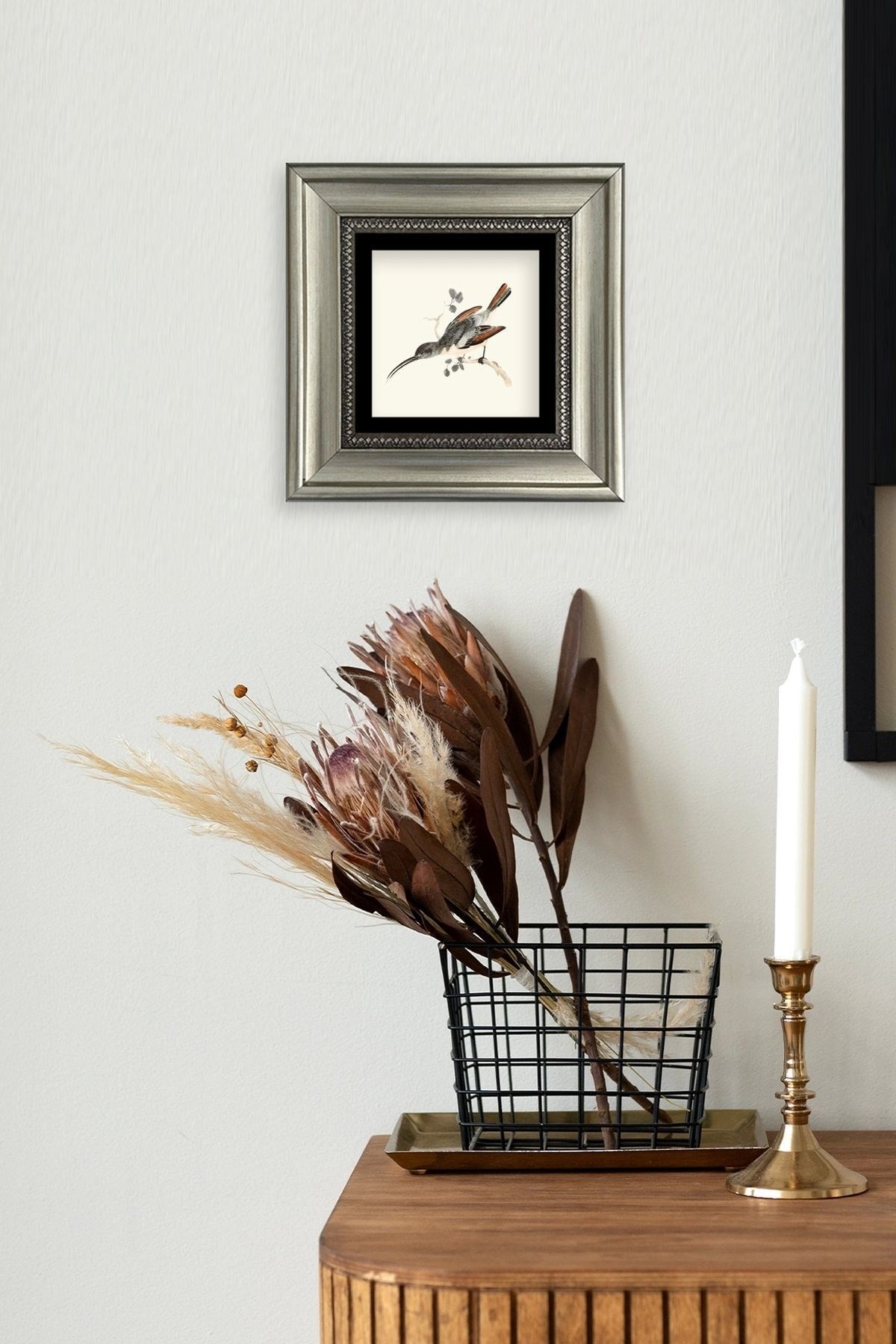 Uzun Gaga Çerçeveli Taş Tablo resmi