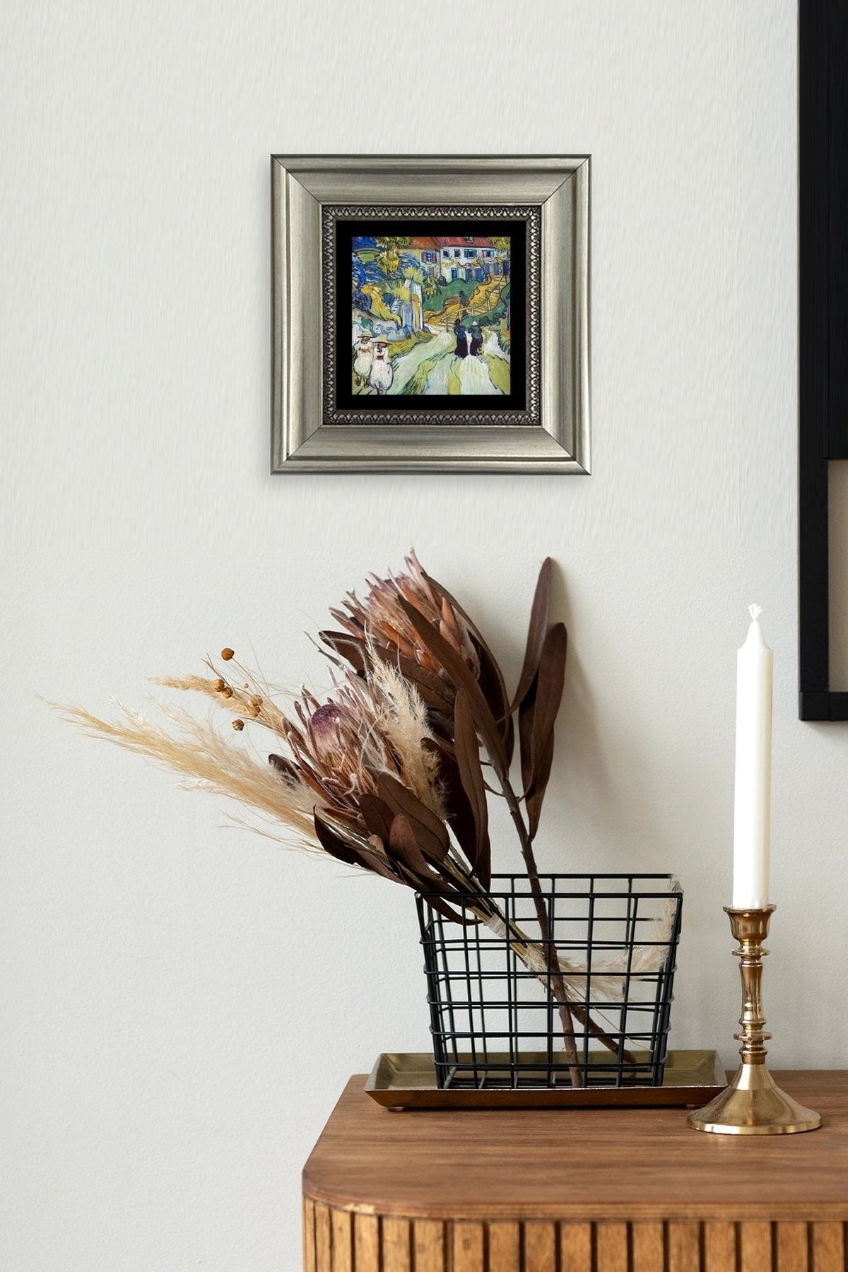 Van Gogh Çerçeveli Taş Tablo resmi