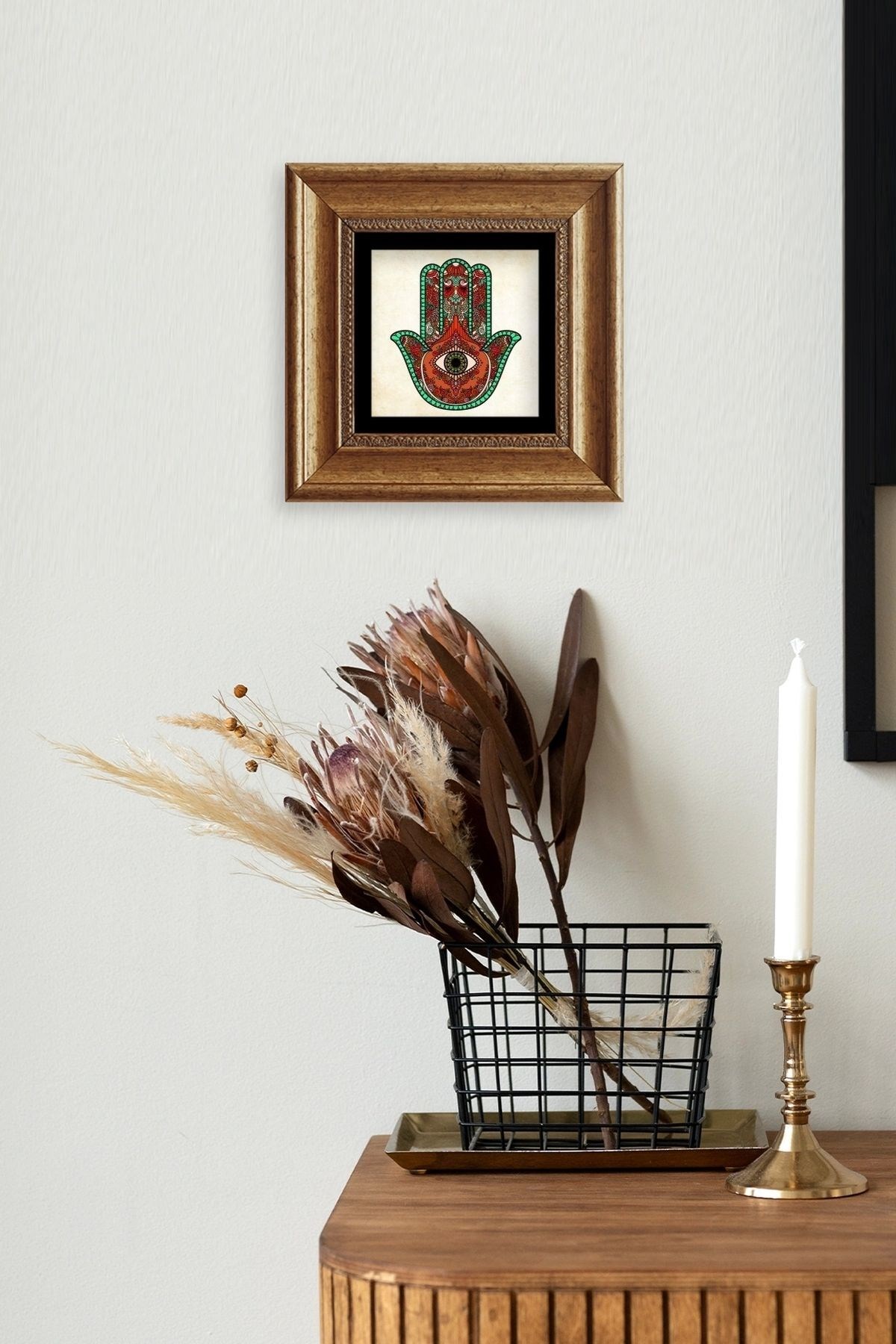 Fatma Ana Eli Çerçeveli Taş Tablo resmi