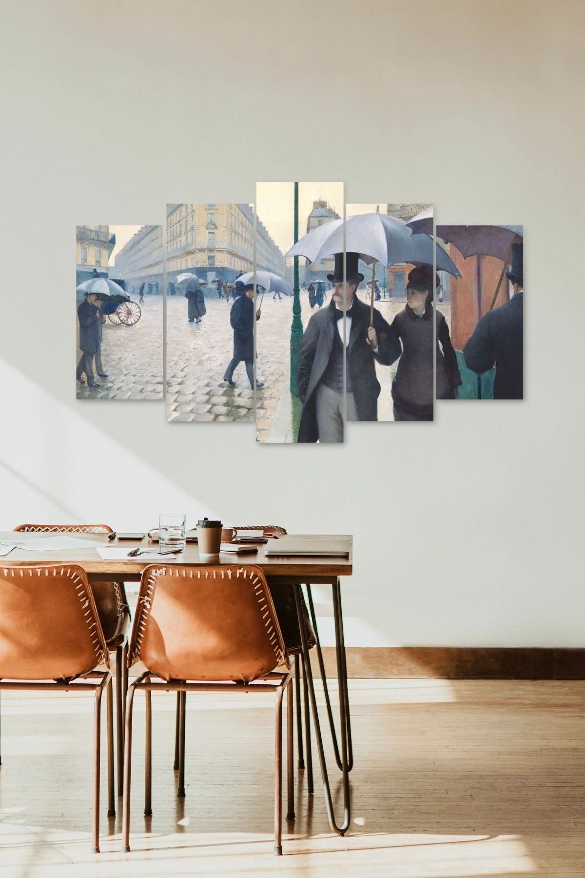 Yağmur Şehir 5 Parçalı Mdf Tablo resmi