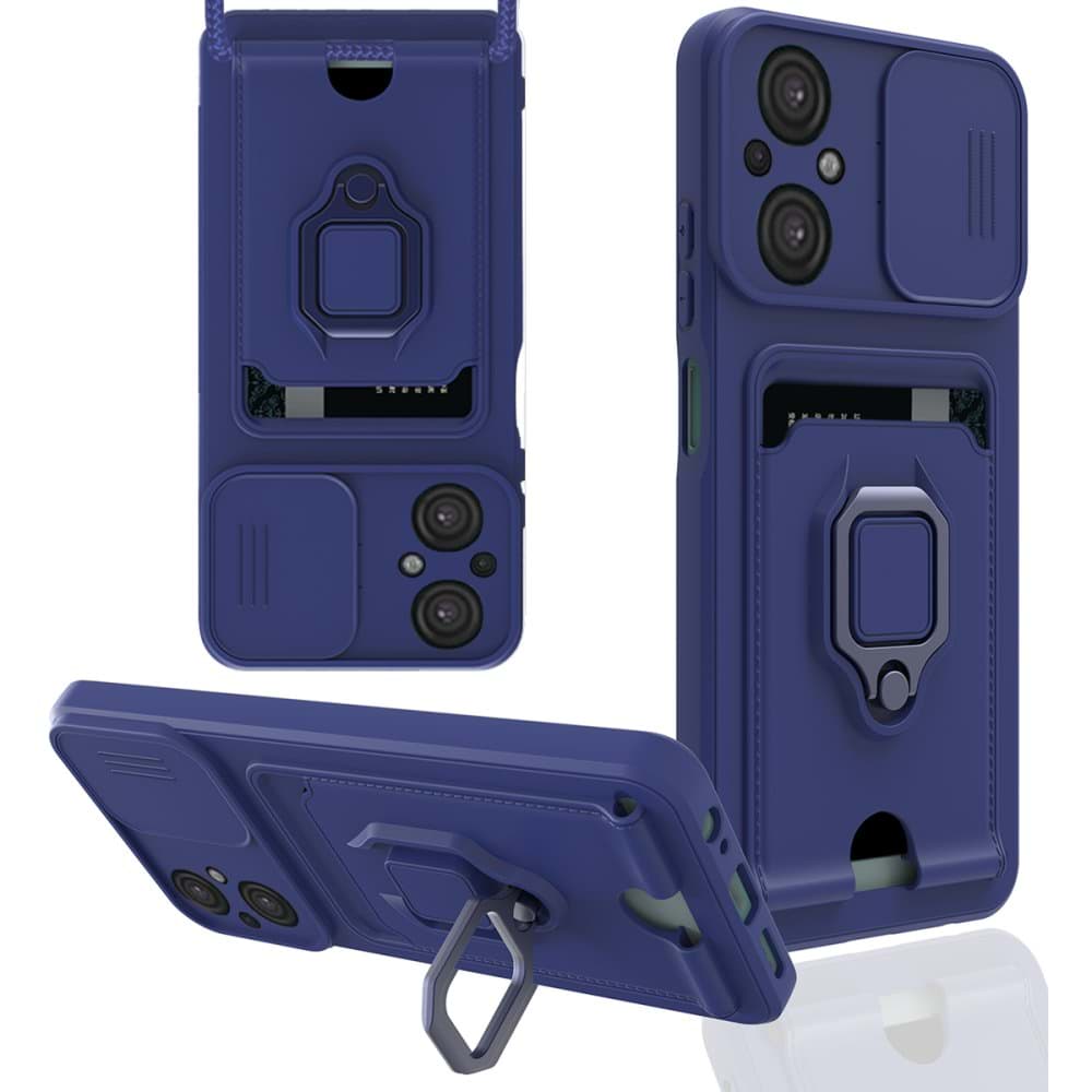 Xiaomi Poco M5 Kılıf Zuma Kartvizitli Yüzüklü Silikon resmi