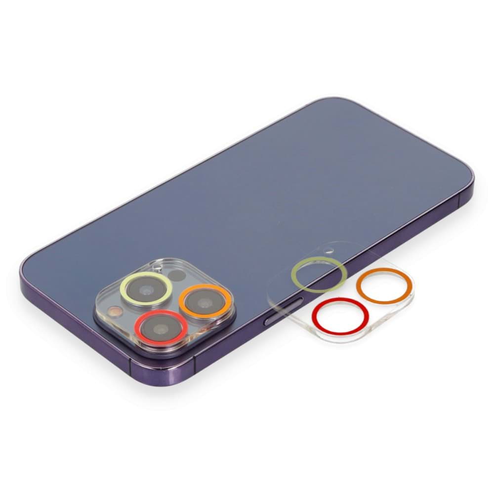 Picture of iPhone 14 Pro Max Renkli Kamera Lens Koruma Cam