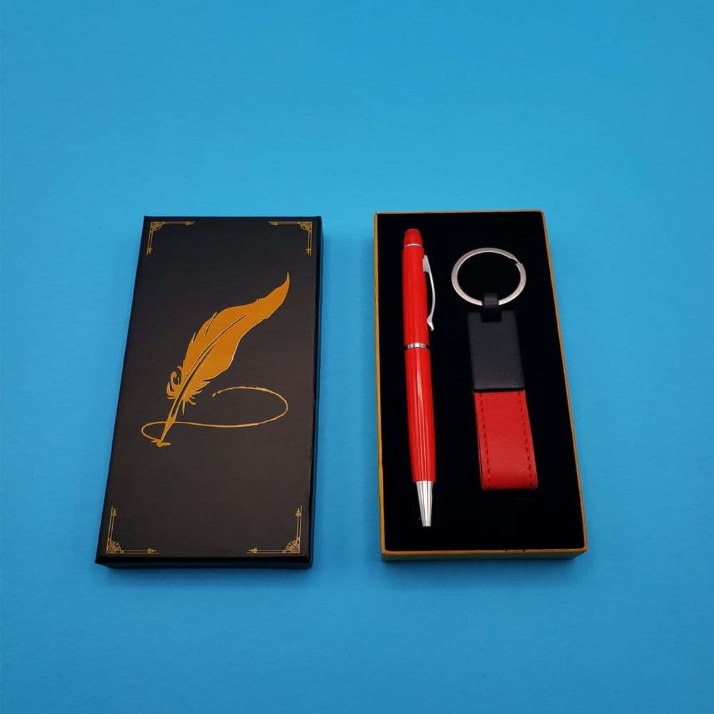 Deri Anahtarlık Ve Touchpen Kalem resmi