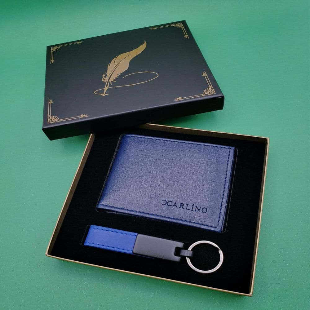 Mavi Cüzdan Anahtarlık Set resmi