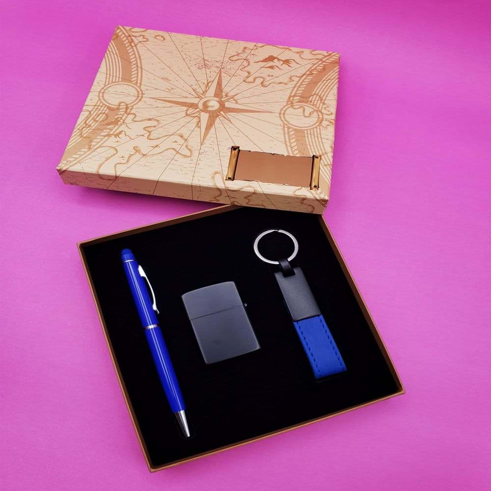 Tükenmez Kalem Çakmak Anahtarlık Seti resmi