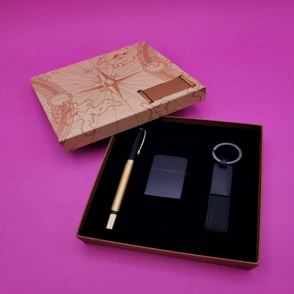 Çakmak Anahtarlık Ve Metal Roller Kalem resmi