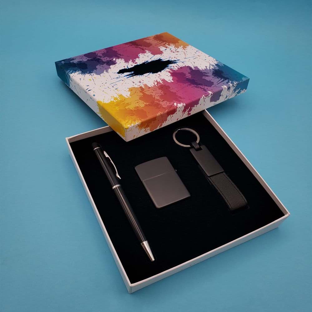 Kalem Çakmak Anahtarlık Siyah Set resmi