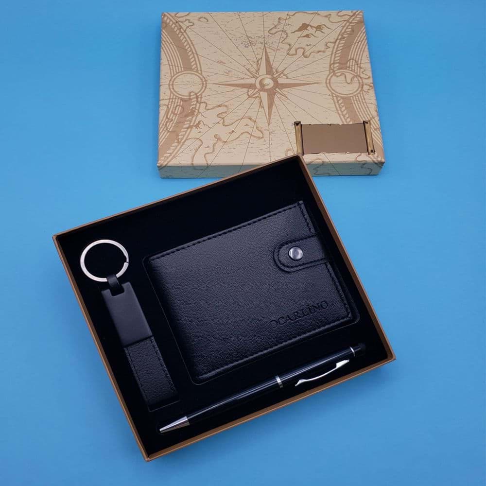 Siyah Touchpen Kalem Anahtarlık Ve Cüzdan resmi