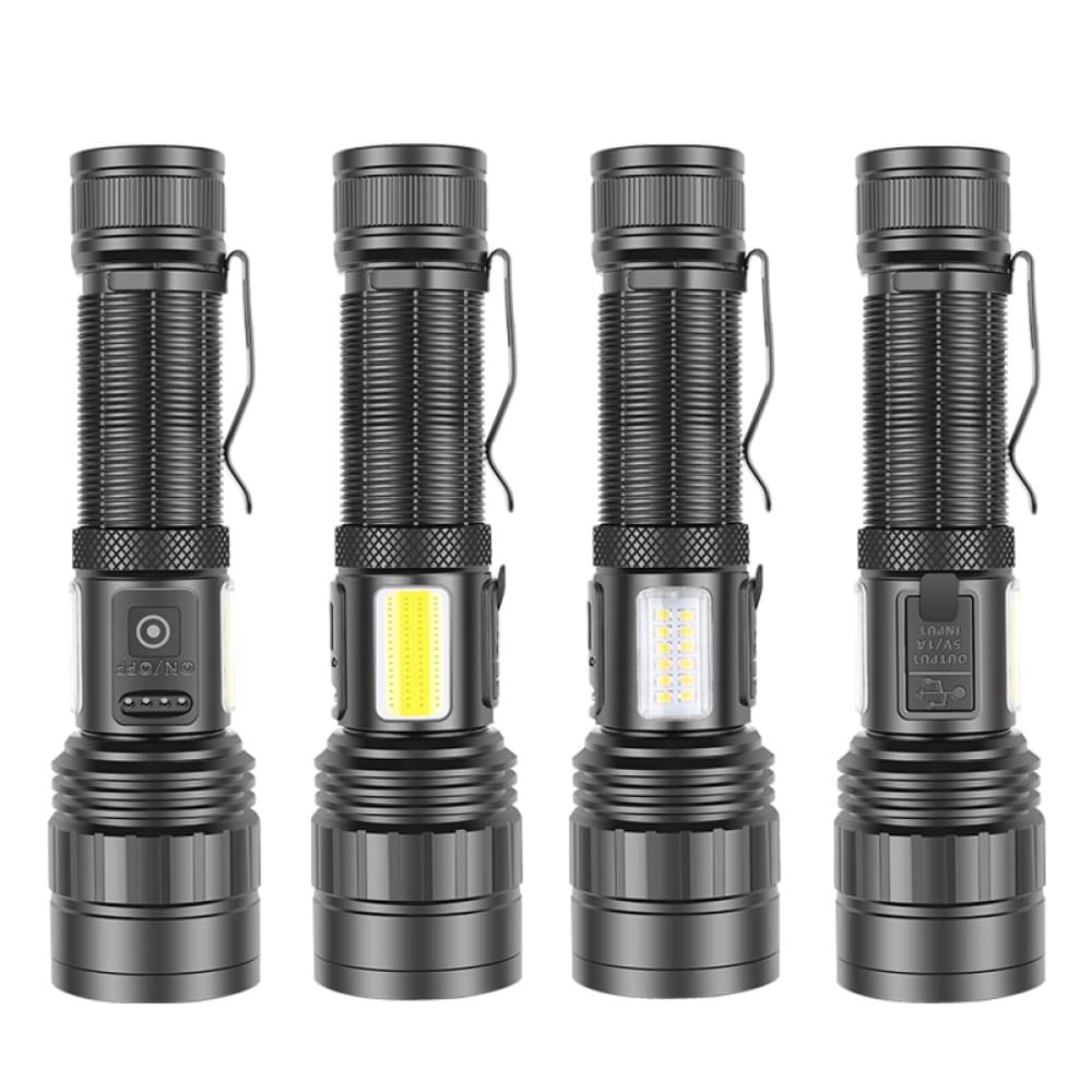 PeakStar Ps-6153 10000 Lümen Zoomlu Mıknatıslı TG Cob Led Powerbank Özellikli Profesyonel El Feneri resmi