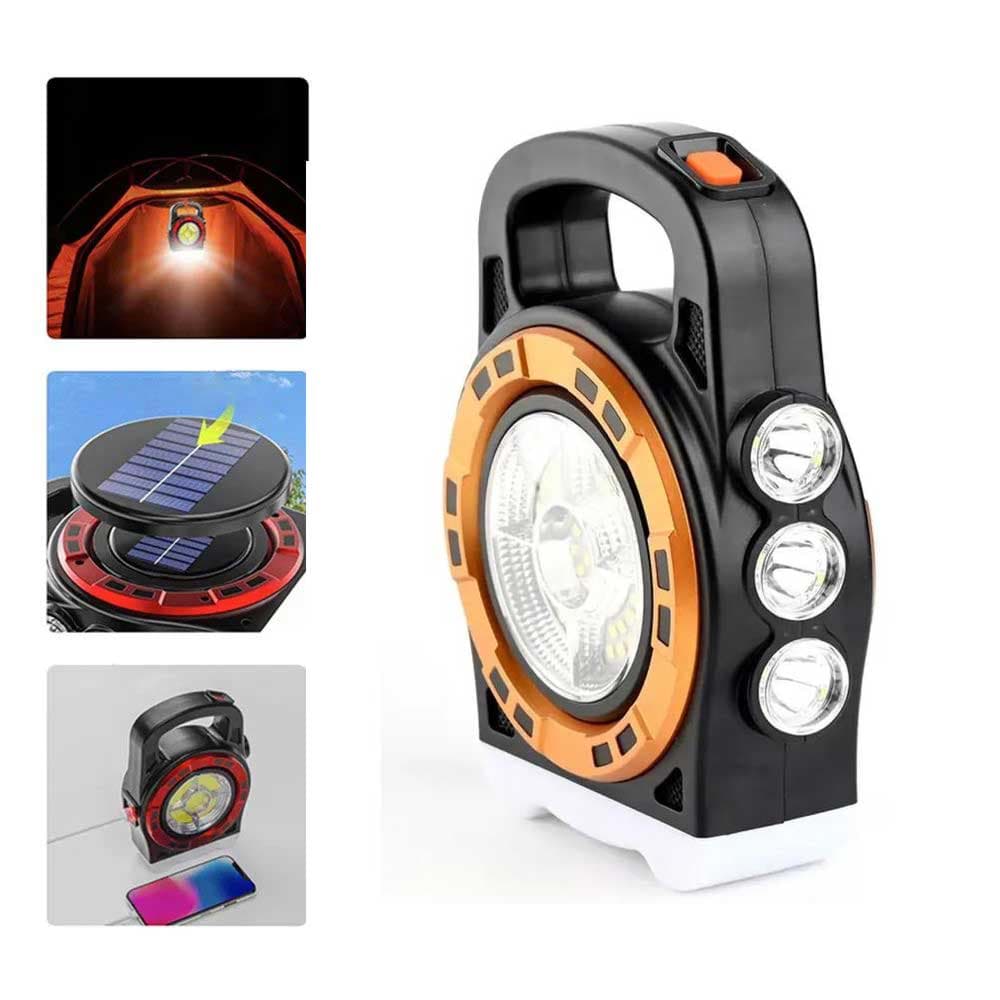 Picture of Dış Mekan Solar Şarj Işığı Çok Fonksiyonlu Projektör Hazine Güçlü Işık El Feneri P-6678C
