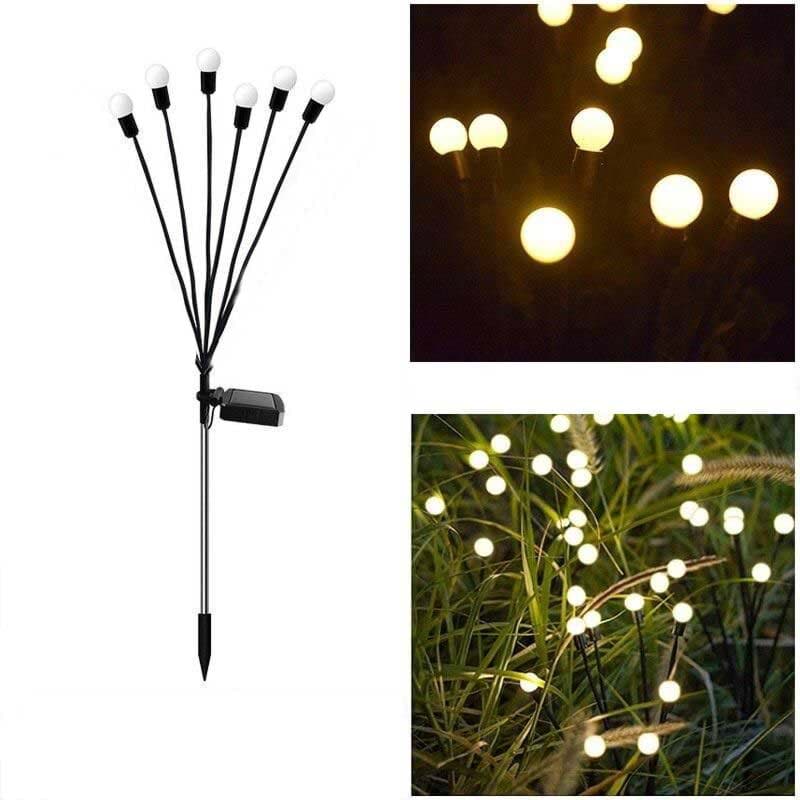 6 Ledli Güneş Enerjili Bahçe Çiti Aydınlatma Lamba Gün Işığı 1 Adet resmi