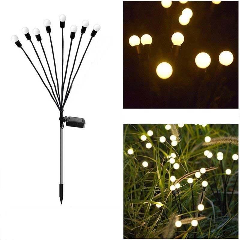 8 Ledli Güneş Enerjili Bahçe Çiti Aydınlatma Lamba Gün Işığı 1 Adet resmi