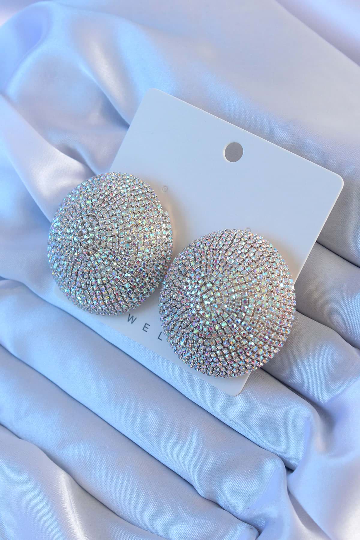 Pirinç Zirkon Taşlı Kadın Küpe - TJ-BKP8172 resmi